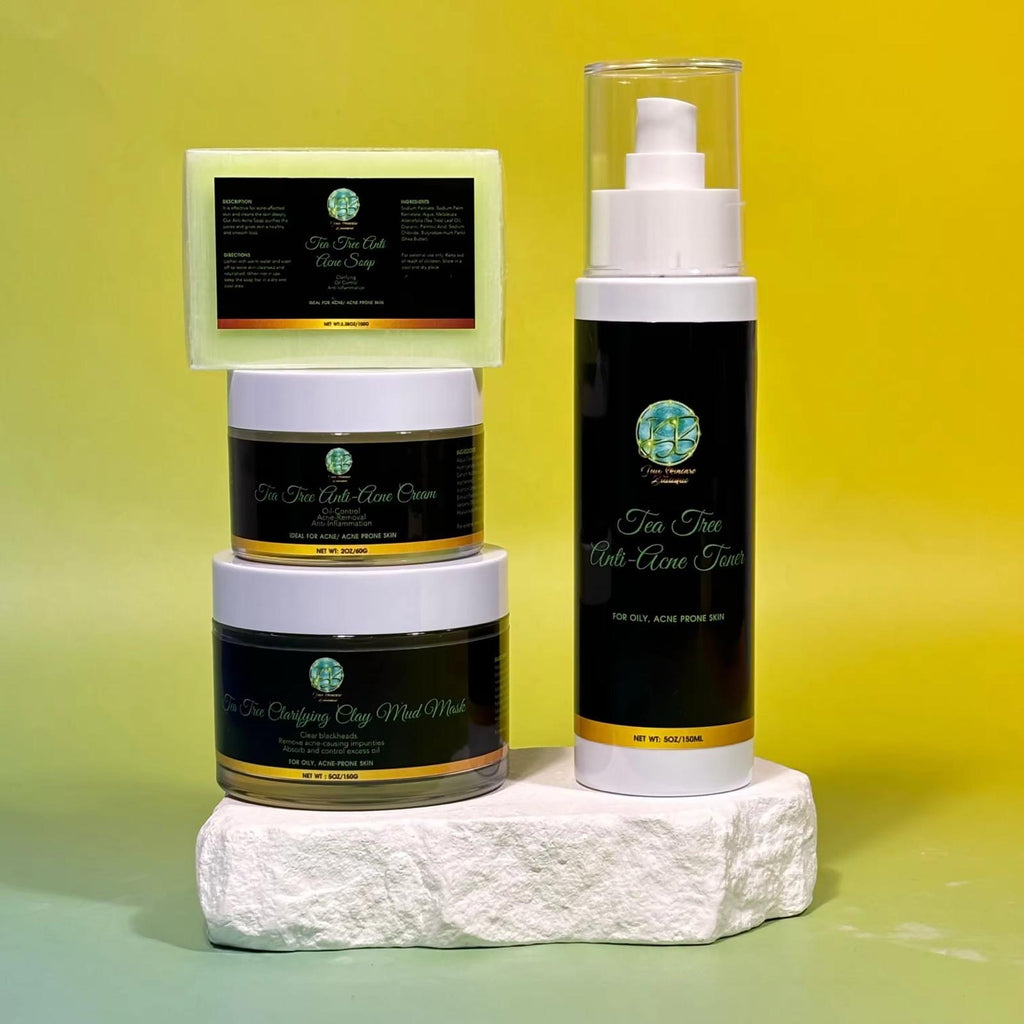 1) Anti-Acne Soap 1) Anti-Acne Cream 1) Anti-Acne Mask 1) Anti-Acne Toner