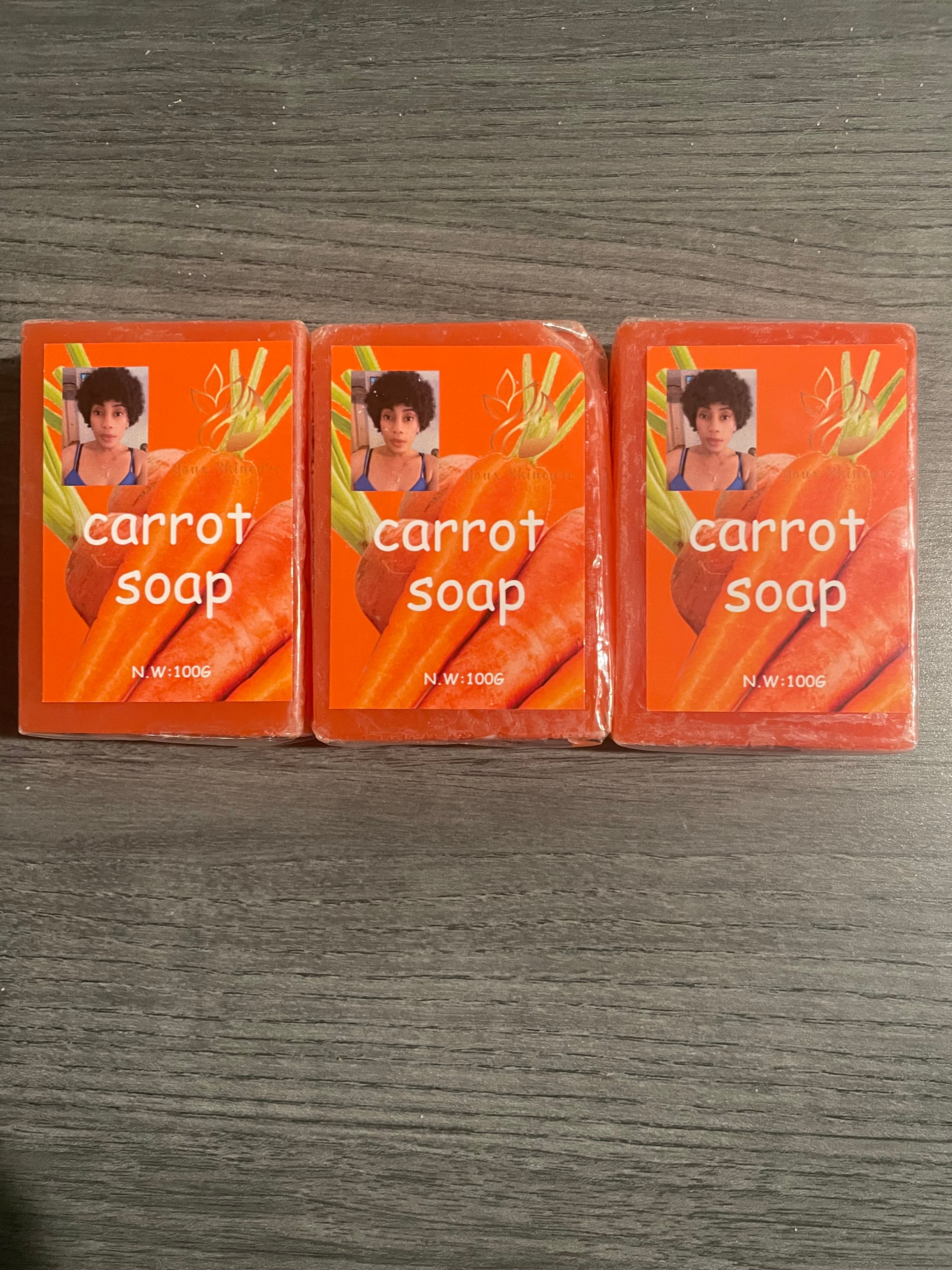 3 bars carrots soap for 25